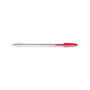  BIC MS11RD   Cristal Ballpoint Stick Pen, Red Ink, Medium 