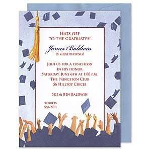  Hats Off Invitation Graduation Invitations Health 