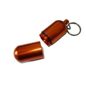  Extra Large Orange Geocaching Capsule Keychain or Pill Key 
