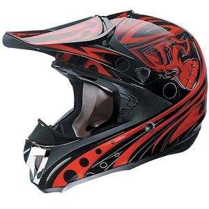  Thor Motocross Force Skull Helmet   2007   Small/Black 