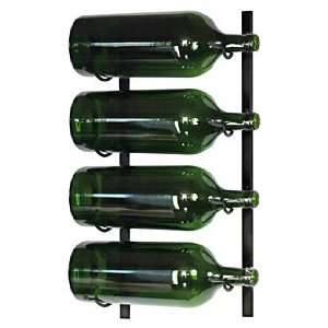  Big Bottle Wall Mounted Wine Rack (Platinum) (28H x 8.5W 