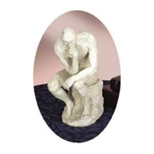  12 Ivory colored Statue   The Thinker 