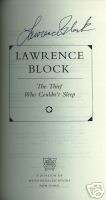 SIGNED  The THIEF Who COULDnt SLEEP  by Lawrence BLOCK  