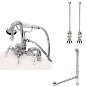  Deck Mount Faucet with Handspray, Supplies for Copper Pipe 
