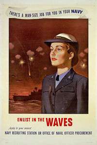 Navy enlist in the WAVES WWII Recruiting 1943 Poster  
