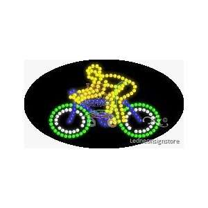 Bicycle LED Sign 15 inch tall x 27 inch wide x 3.5 inch deep outdoor 