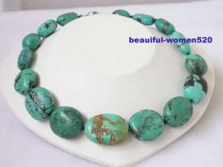 beautiful 18blue natural Old turquoise beads necklace  