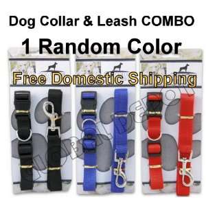  1 Pack of Dog Leash & Collar Combo Set (1 RANDOM COLOR 