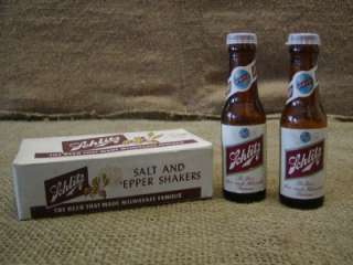 Vintage 1957 Schlitz Beer Salt Pepper Shakers Antique  