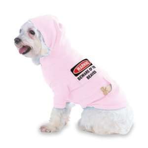 BEWARE OF THE BEAVER Hooded (Hoody) T Shirt with pocket for your Dog 