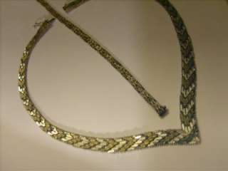 Vintage Italy 925 Sterling Silver Necklace & Bracelet  