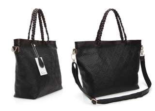 Womens Leather Shoulder Bag Lady Tote Shopper Handbag F122  