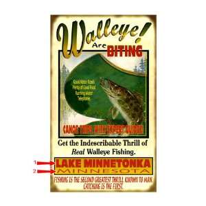 Walleye Are Biting Sign Patio, Lawn & Garden