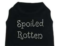 Dog Pet Puppy Spoiled Rotten Rhinestone Shirt Clothes  