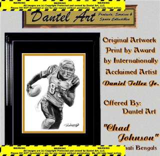 CHAD OCHOCINCO LITHOGRAPH POSTER IN BENGALS JERSEY #3  
