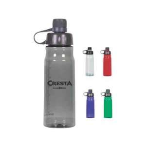 Clear   BPA free plastic water bottle, 28 oz.  Sports 