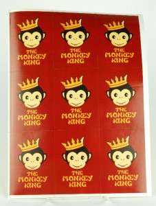 MONKEY KING STICKERS 9 LOT Decal Gift Craft Scrapbook  