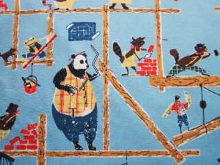 Michael Miller Animal House Carpenter Panda Kids Fabric  