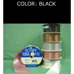   50yds SINGLE FACE SATIN RIBBON Black #700303 5/8~USA 