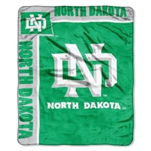 North Dakota Fighting Sioux NCAA Royal Plush Raschel Blanket (School 