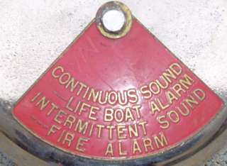   boat fire alarm bell i just love the brass platethat indicates the