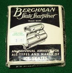 Vintage Berghman SKATE SHARPENER in Original Box VERY NICE  