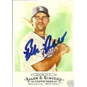 Blake DeWitt Signed Dodgers 2009 Allen & Ginter Card