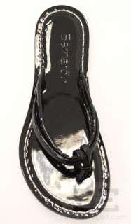 Bernardo Black Patent Leather Flat Sandals Size 8 NEW  
