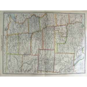  HARMSWORTH MAP 1906 CENTRAL AMERICA OKLAHOMA NEBRASKA 