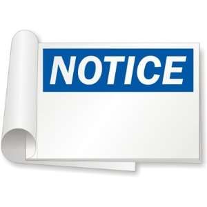  Notice (Blank Sign) SignBook Plastic Banner, 14 x 10 