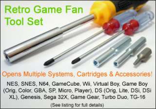 Retro Game Tool Set Open NES SNES N64 DS Genesis TG16 Boy Wii System 