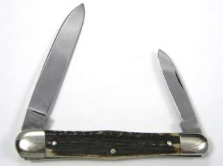 Vintage 70s  C. Bertram  HEN & ROOSTER  Pocket Knife  SWELL CENTER 