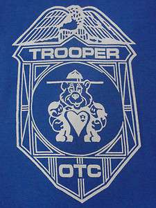 VTG Pig State Trooper Police Indie T Shirt Blue Mens S  