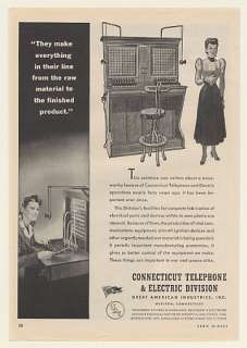 1944 Connecticut Telephone Switchboard Operator Ad  