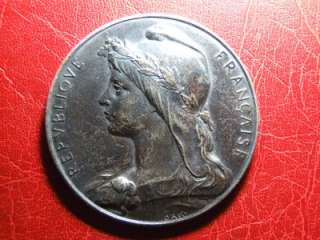 Art Nouveau Marianne Agriculture Rare medal by Louis Oscar Roty  