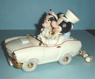 Lenox Disney Mickey Minnies Dream Honeymoon Car New  