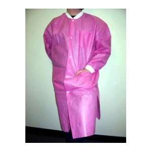  ExtraSafe 3 Layer Disposable Lab Coats   Raspberry, 45 