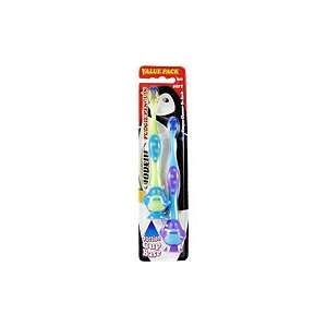 Pudgie Penguin Soft Toothbrush Green/Blue & Blue/Purple   2 pk,(Iodent 