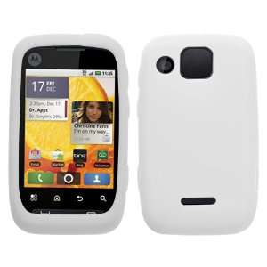  Solid Skin Cover (White) for MOTOROLA WX445 (Citrus) Cell 