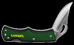 GREEN LOCKBACK FOLDING POCKET KNIFE_STAINLESS STEEL BLADE_ LANSKY 