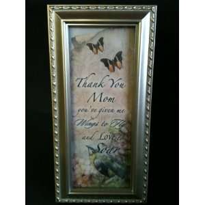   Garden Champagne Silver Framed   Thank you Mom verse