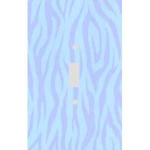  Blue Flame Zebra Print Decorative Switchplate Cover
