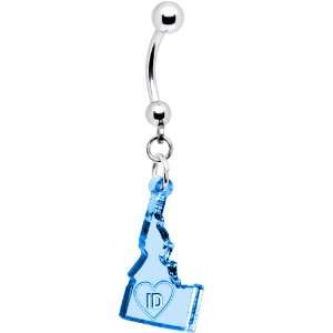  Light Blue State of Idaho Belly Ring Jewelry