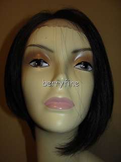 BFS04~NEW BEVERLY JOHNSON #1B Synthetic Hair BOB Lace Front Wig  