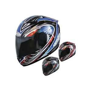     Xpeed XF706 Phoenix Graphic Helmet Large Blue/ Black Automotive