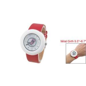  Leather Band Cartoon Pencil Second Hand Wrist Watch