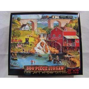 Folk Art of Bob Pettes 500 Piece Jigsaw Puzzle Crystal 