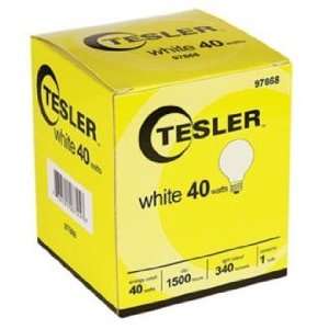  Tesler 40 Watt G25 White Glass Light Bulb