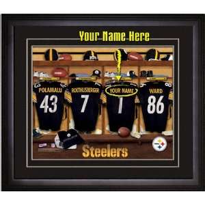  Pittsburgh Steelers Customized Locker Room 12x15 Framed 