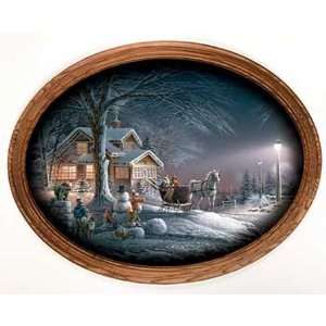  Terry Redlin   Winter Wonderland Oval Collage Collection 